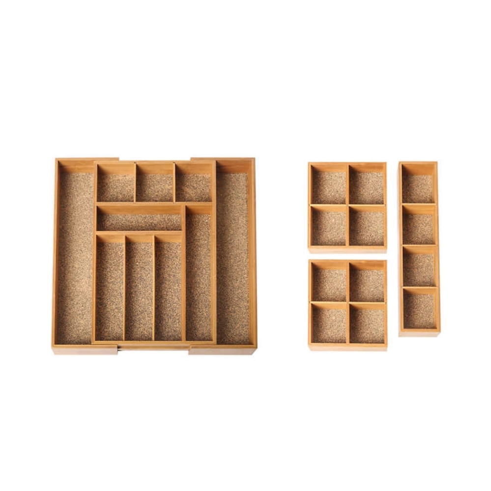 NIB Expandable Bamboo Drawer Organizer